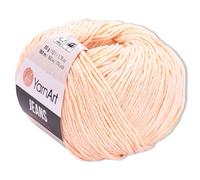Frida's Wollhaus YarnArt 50 g Jeans lavorato a maglia Amigurumi lana per bambini, colori pastello, 63 colori (73 | albicocca pastella)