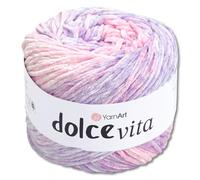 Frida's Wollhaus YarnArt Dolce Vita - Gomitolo di ciniglia sfumato per lavorare a maglia all'uncinetto, lana vellutata (3403)