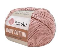 Frida's Wollhaus YarnArt - Gomitolo di cotone per bambini, 50 g, 55 colori (413, rosa)
