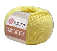 Frida's Wollhaus YarnArt - Gomitolo di cotone per bambini, 50 g, 55 colori (431 | giallo chiaro)