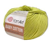 Frida's Wollhaus YarnArt - Gomitolo di cotone per bambini, 50 g, 55 colori (436 | Kiwi)