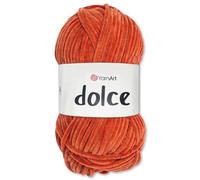 Frida's Wollhaus YarnArt - Gomitolo di lana di ciniglia Dolce 100 g per lavorare a maglia Amigurumi 64 colori (793 | ruggine)