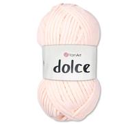 Frida's Wollhaus YarnArt - Gomitolo di lana di ciniglia dolce 100 g per lavorare a maglia Amigurumi 64 colori (779 | albicocca pastella)