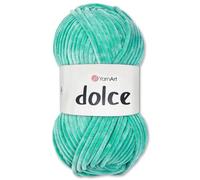 Frida's Wollhaus YarnArt 100 g Dolce Ceniglia Lana Filato Maglia Uncinetto Amigurumi 64 Colori (770 | Mint)