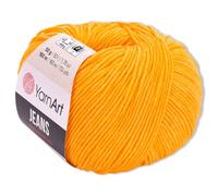 Frida's Wollhaus YarnArt - Jeans a maglia Amigurumi, 50 g, colori pastello, 63 colori (35 | giallo sole)