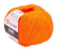 Frida's Wollhaus YarnArt - Jeans a maglia Amigurumi, 50 g, colori pastello, 63 colori (77 | arancione)