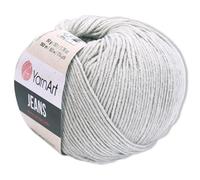 Frida's Wollhaus YarnArt - Jeans a maglia Amigurumi per bambini, 50 g, colori pastello, 63 colori (49 | grigio argento)