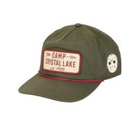 Friday The 13th Camp Crystal Lake Badge Green Retro Grandpa Snapback Hat