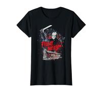 Friday The 13Th Jason Cabin Maglietta, Donna, Nero, 3XL