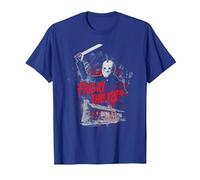 Friday The 13Th Jason Cabin Maglietta, Uomo, Blu Reale, L