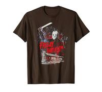 Friday The 13Th Jason Cabin Maglietta, Uomo, Marrone, M