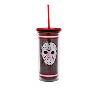 Friday The 13th Jason Maschera Carnevale Coppa Con Coperchio & Paglia Porta
