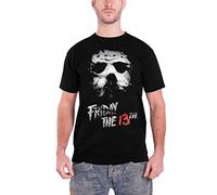 Friday the 13th Mask Uomo T-Shirt Nero XL 100% Cotone Regular