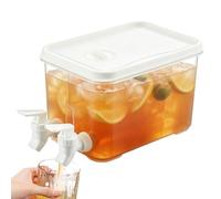 Fridge Beverage Dispenser, Compact Drink Serving Container, Spigot with Smooth, Convenient Easy Grip Handle Water Pitcher, Cold Drink Server with Design, Liquid Container for Party Counter
