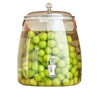 Fridge Drink Dispenser, Cold Juice Container, Large Tea Pitcher, Food Grade Material, Spout Design, Clear Body, Easy Pouring, Leak Resistant, Space Saving, Perfect for Picnic, Camping, Kitchen