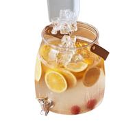 Fridge Drink Dispenser, grande capacità Cold Kettle Juice Container with Faucet, Anti-Blocking Beverage Pitcher, Easy-Per Design for Camping Outdoor Bar Kitchen Travel Picnic Table Use