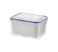 Fridge Fruit Storage Containers, Leakproof Transparent Organizers, 7.28x5.5 Inches Washing Bowl, Colander with Removable Build, Kitchen with Compact Design, Home Accessories for Offices School Pantry