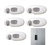 Fridge Lock - Baby Lock | Child Proof Refrigerator Lock | 5X Toddler Fridge Lock, Child Safety Lock, Child Safety Locks For Fridge, Cabinet, Drawer, Child Safety Device, Adhesive Fridge Door Lock