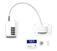 Fridge Lock Safety, Child Proof Cabinet Latches, Heavy Duty Adhesive Locks for Refrigerator, Multi-Purpose Security Strap, Kitchen, Baby Proofing, Toddler Safety, Home, 2.68x1.81x0.39 Inches