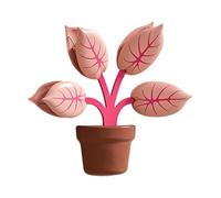 Fridge Magnets Set - Potted Plants Shape Magnetic Accessories, Kitchen Refrigerator Decor, Cute Plant Fridge Magnets Decorative Set, Multi Purpose Locker Car Metal Plate Blackboard Whiteboard Office C