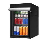 Fridge Protective Supplies | Zipper Waterproof Upright Freezer Covers Black Refrigerators Dustcover | Refrigerator Dust Cover | Outdoor Refrigerator Cover Freezer Covers For Restaurant