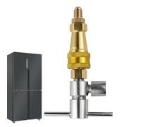 Fridge Quick Coupling, Brass Connector Fitting, 1/4 Inch Quick Connect Adapter for Refrigeration Maintenance, Multi-Purpose HVAC Tool for Washers and Air Conditioners