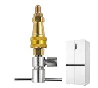 Fridge Quick Coupling, Brass Washer 1/4 Inch Quick Connect, Unclogging Tools Parts, Multi-Purpose Refrigerator Adapter Accessories for Air Conditioners, Efficient Cooling System