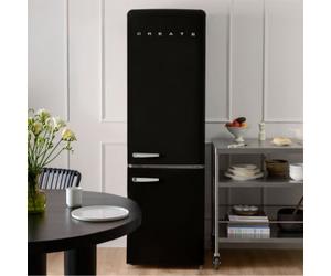 FRIDGE STYLANCE 244L - Frigorifero Combinato In Stile Retrò Nero Opaco