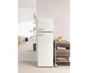 FRIDGE STYLANCE TOP 246L - Frigorifero Combinato In Stile Retrò Bianco Sporco