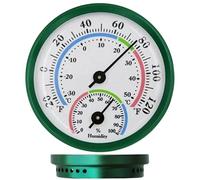 Fridge Temperature Gauge, Pointer Type Humidity Monitor, No Battery Required Analog Temperature Meter, Accurate Environmental Monitoring for Greenhouse Frigorifero Indoor Home Bedroom Kitchen