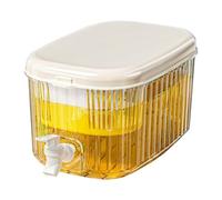 Fridge Water Dispenser With Tap - Large Capacity Juice Container, Household Drinks Kettle, Built In Faucet Design, Beverage Storage | Cocktails, Juices, Tea, Fruit Refrigerator Storage, Party Drinks