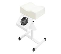 Fridgestea Sgabello per pedicure con aspirazione, sedia pedicure regolabile in altezza 48-68 cm, mobile pedicure in PVC, per salone, salone di unghie, massaggi, spa, casa, bianco