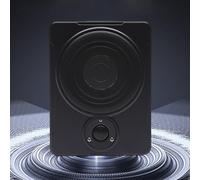 Fridgestea Subwoofer ultra sottile per auto con doppia modalità, subwoofer attivo da 8 pollici con indicatore LED, subwoofer auto con cavo per auto, camion, camper, jeep, nero