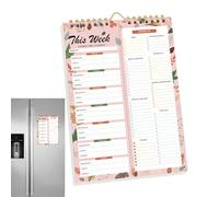 FRIDIO DI PROPRIETÀ PACCIALE - Scheda settimanale 52 fogli, blocco note di pianificazione, diario 'organizzatore, tracker del della cucina, pad della lista della spesa, foglio di pianificazio
