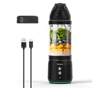 Potente frullatore portatile da 240 W, ricaricabile USB-C, a tenuta stagna e compatto, bottiglia da 700 ml senza BPA, lame seghettate a 6 foglie, perfetto per frullati, frullati proteici, ideale per