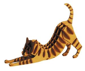 Fridolin 11637 - Modello di carta 3D, motivo: gatto, marrone rosso