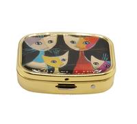 Fridolin 18279 - Portapillole Rosina Wachtmeister, in Metallo Multicolore, Dimensioni: 5,1 x 3,6 x 1,8 cm