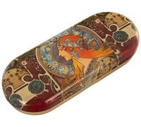 Fridolin 18667 Custodia portaocchiali, Motivo: Zodiaco Art Nouveau, in Metallo Multicolore, Dimensioni: 16 x 6,6 x 2,8 cm