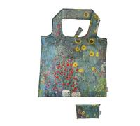 Fridolin Borsa: Gustav Klimt, giardino contadino - "I was a bottiglia" riciclata, borsa in sacchetto, b/h: circa 48 × 60 cm (aperto) b/h: circa 15 × 12 cm (chiuso in una piccola borsa), Multicolore,