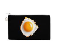Fried Egg Coin Purse Cute Change Pouch Portafoglio Pochette con Zip, Stile:, Taglia unica