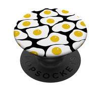 Fried Egg Pattern Sunny Side Up Breakfast Food Funny Design PopSockets PopGrip Adesivo