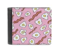Fried Eggs and Bacon - Portafoglio da uomo in pelle con porta carte di credito, Stile:, Taglia unica