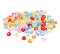 FRIED FRERES - Perla plastica Lettere Trasparenti Barattolo 1200u, 47522, Traslucido
