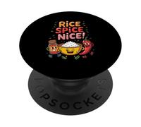 Fried Rice Spice Nice Hot Rice PopSockets PopGrip Adesivo