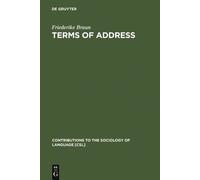 Friederike Braun Terms of Address (Copertina rigida)