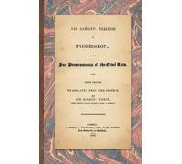 Friedrich Carl Von Savign Von Savigny's Treatise on Possessio (Copertina rigida)