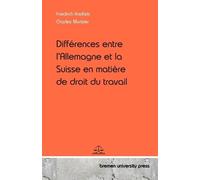 Friedrich Kreif Différences entre l'Allemagne et la Suisse en matièr (Tascabile)