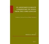 Friedrich Niess An Anonymous Karaite Commentary on Hosea from (Copertina rigida)