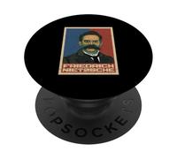Friedrich Nietzsche Filosofo Tedesco Ritratto Retrò PopSockets PopGrip Adesivo