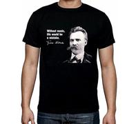 Friedrich Nietzsche Music Quote Men's T Shirt Philosopy Black S